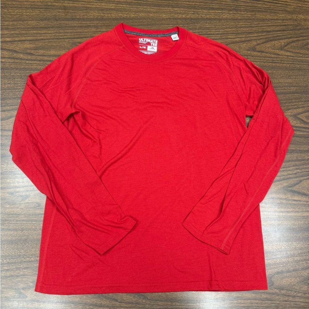 Adidas Red and Green Ultimate Tee lot of 2 Shirts Mens Size Large - Picture 5 of 10